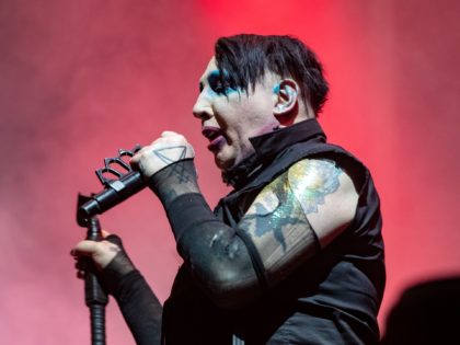 Marilyn Manson performs during the Astroworld Festival at NRG Stadium on November 9, 2019 in Houston, Texas (Photo by SUZANNE CORDEIRO / AFP) (Photo by SUZANNE CORDEIRO/AFP via Getty Images)