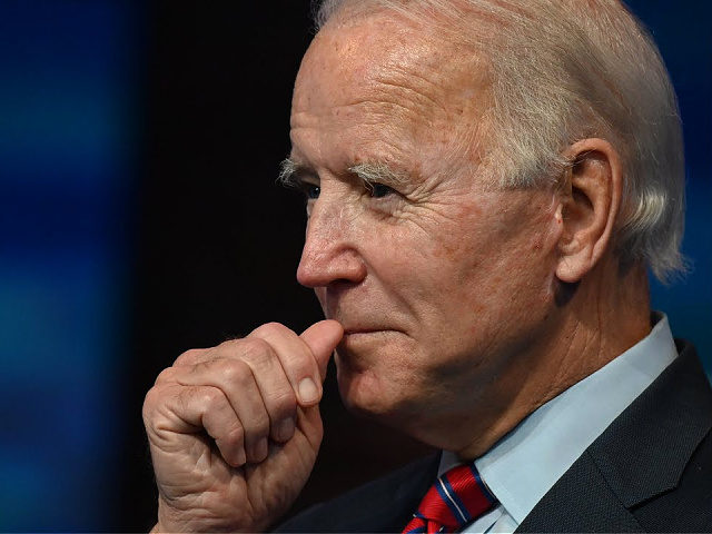 US President-elect Joe Biden speaks on the latest unemployment figures at The Queen in Wilmington, Delaware on December 4, 2020. - US President-elect Joe Biden said that Americans face a "grim" employment picture and will need immediate help to get through the coming months as Covid-19 cases surge. (Photo by …