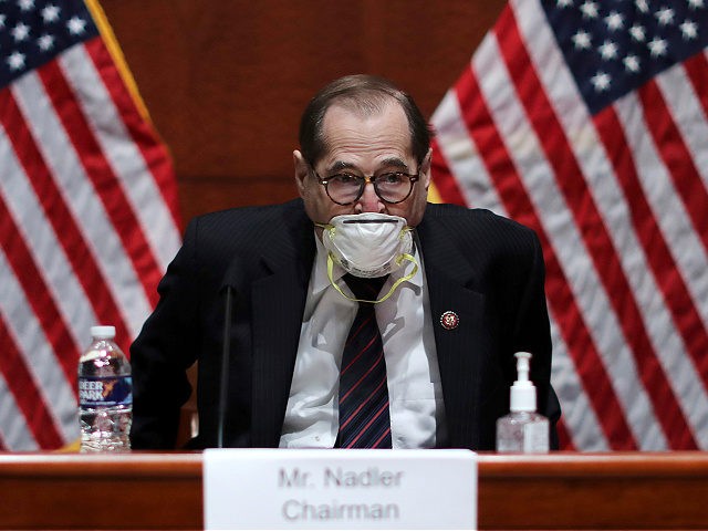 House Judiciary Committee Chairman Jerry Nadler (D-NY) reads a statement before questioning US Attorney General William Barr before the House Judiciary Committee hearing in the Congressional Auditorium at the US Capitol Visitors Center July 28, 2020 in Washington, DC. - In his first congressional testimony in more than a year, …