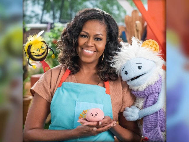 Former first lady Michelle Obama is launching a new Netflix kids show titled Waffles and Mochi that will promote healthy eating and diverse foods from different cultures. (Netflix)
