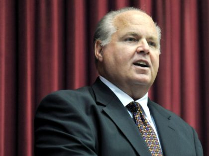 Conservative commentator Rush Limbaugh speaks during a secretive ceremony inducting him into the Hall of Famous Missourians on Monday, May 14, 2012, in the state Capitol in Jefferson City, Mo. (AP Photo/Julie Smith)