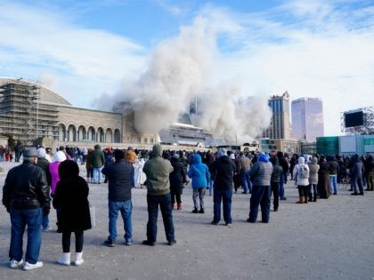 The former Trump Plaza casino is imploded on Wednesday, Feb. 17, 2021, in Atlantic City, N.J. After falling into disrepair, the one-time jewel of former President Donald Trump's casino empire is reduced to rubble, clearing the way for a prime development opportunity on the middle of the Boardwalk, where the …