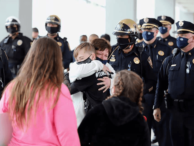 WATCH: First Responders Give Boy Who Runs to Honor Fallen Officers a Hero's Welcome