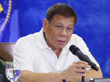 In this Monday, Feb. 15, 2021, photo provided by the Malacanang Presidential Photographers Division, Philippine President Rodrigo Duterte gestures as he meets members of the Inter-Agency Task Force on the Emerging Infectious Diseases in Davao city, southern Philippines. The Philippine president has approved an amnesty program for Muslim and communist …