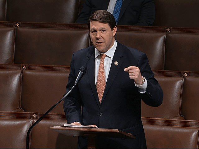 In this image from video, Rep. Jodey Arrington, R-Texas, speaks on the floor of the House of Representatives at the U.S. Capitol in Washington, Thursday, April 23, 2020. (House Television via AP)