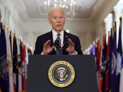 WASHINGTON, DC - MARCH 11: U.S. President Joe Biden delivers a primetime address to the na