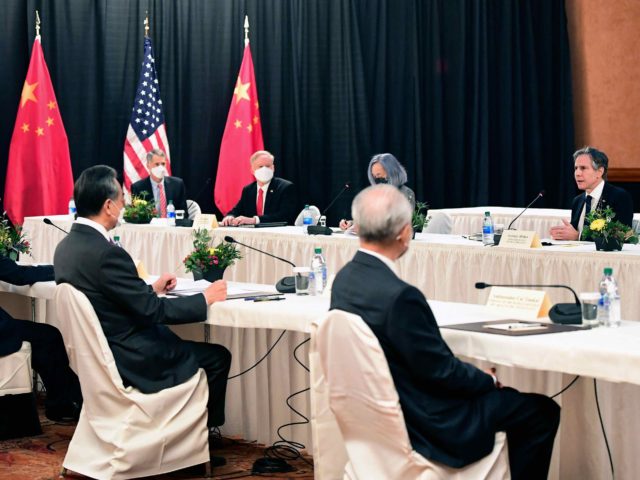 China-U.S. meeting (Frederic J. Brown / Pool / AFP / Getty)