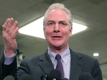 WASHINGTON, DC - JANUARY 08: Sen. Chris Van Hollen (D-MD) speaks to the media after attending a briefing with administration officials about the situation with Iran, at the U.S. Capitol on January 8, 2020 in Washington, DC. Members of the House and the Senate were briefed by Secretary of State …