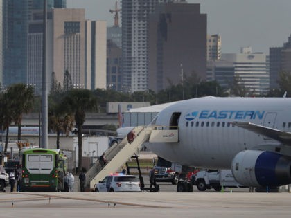 FORT LAUDERDALE, FLORIDA - APRIL 03: People who were passengers on the Zaandam and Rotterdam cruise ship board an Eastern Airlines charter flight at Fort Lauderdale-Hollywood International airport on April 03, 2020 in Fort Lauderdale, Florida. The passengers were on the Holland America cruise ships Zaandam and Rotterdam and had …