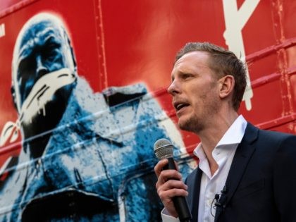 LONDON, ENGLAND - MARCH 30: Actor and political activist, Laurence Fox, launches his bid to become the next London Mayor on March 30, 2021 in London, England. Mr Fox is the candidate for the Reclaim Party in the upcoming London Mayoral elections and has vowed to free London from lockdown …