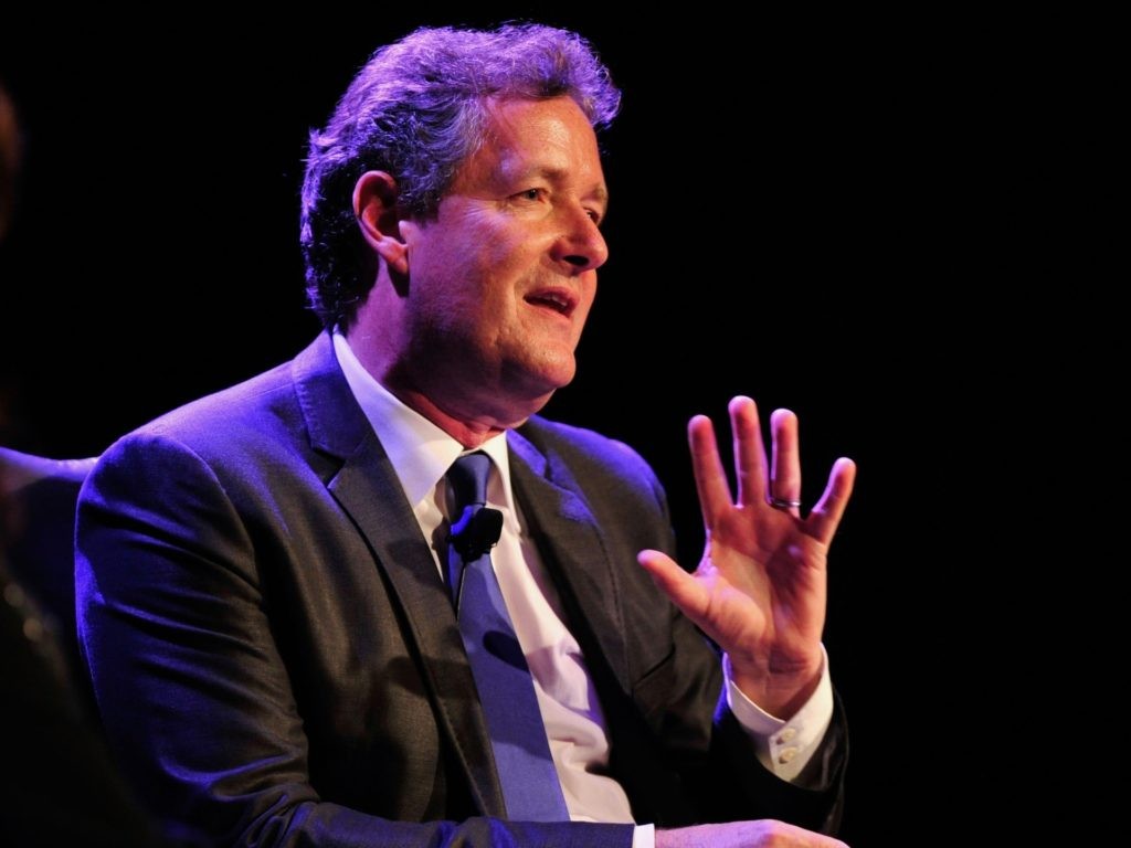 BEVERLY HILLS, CA - MAY 04: Television Personality Piers Morgan on stage at BritWeek 2012's 'An Evening With Piers Morgan, In Conversation With Jackie Collins' benefiting Children's Hospital Los Angeles at the Beverly Wilshire Four Seasons Hotel on May 4, 2012 in Beverly Hills, California. (Photo by Frazer Harrison/Getty Images)