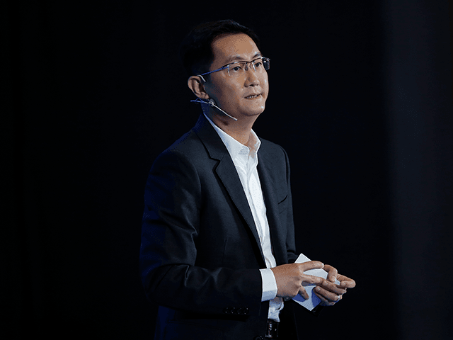 Ma Huateng, chairman and chief executive officer of Tencent Holdings Ltd. speaks during the 2017 China International Big Data Industry Expo at Guiyang International Eco-Conference Center on May 28, 2017 in Guiyang, China. Tencent (www.QQ.com) is the largest Chinese web portal in China. (Photo by Lintao Zhang/Getty Images)3