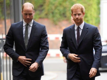 LONDON, ENGLAND - SEPTEMBER 5: Prince William, Duke of Cambridge and Prince Harry arrive during a visit to the newly established Royal Foundation Support4Grenfell community hub on September 5, 2017 in London, England. The hub provides bereavement and emotional support for the Grenfell Tower community. (Photo by Toby Melville - …