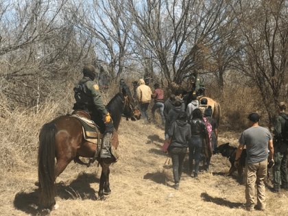 Laredo Sector Horse Patrol Unit agents apprehended migrants near the Texas border with Mex