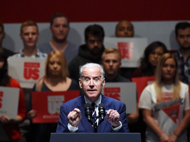 U.S. Vice President Joe Biden speaks to students as part of the national It's On Us Week of Action at the Cox Pavilion at UNLV on April 7, 2016 in Las Vegas, Nevada. (Ethan Miller/Getty Images)