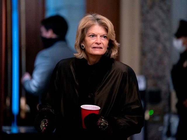 Senator Lisa Murkowski, Republican from Alaska, arrives at the US Capitol for the fifth day of the second impeachment trial of former US President Donald Trump, on February 13, 2021, in Washington, DC. - The US Senate voted 55-45 on Saturday to allow witnesses in the Trump impeachment trial. Five …