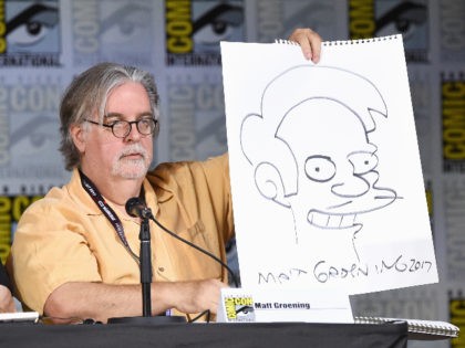 SAN DIEGO, CA - JULY 22: Writer/producer Matt Groening attends "The Simpsons" panel during Comic-Con International 2017 at San Diego Convention Center on July 22, 2017 in San Diego, California. (Photo by Mike Coppola/Getty Images)