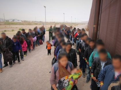 Border Patrol Agents (BPA) assigned to El Paso Sector, El Paso Station (EPT/EPS) apprehended a group of approximately 127 illegal aliens. (Photo: U.S. Customs and Border Protection)