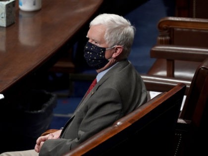Rep. Mo Brooks (R-Ala.) is seen as the House debates the certification of Arizona's Electoral College votes in Washington, DC, January 6, 2021. (Greg Nash/AFP via Getty Images)