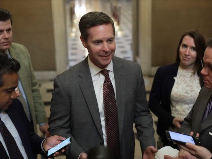 In this file photo, U.S. Rep. Rodney Davis (R-IL) speaks to members of the media at the U.S. Capitol March 13, 2020 in Washington, DC. (Alex Wong/Getty Images)