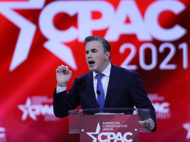 ORLANDO, FLORIDA - FEBRUARY 28: Tom Fitton, President of Judicial Watch, addresses the Conservative Political Action Conference held in the Hyatt Regency on February 28, 2021 in Orlando, Florida. Begun in 1974, CPAC brings together conservative organizations, activists, and world leaders to discuss issues important to them. (Photo by Joe …