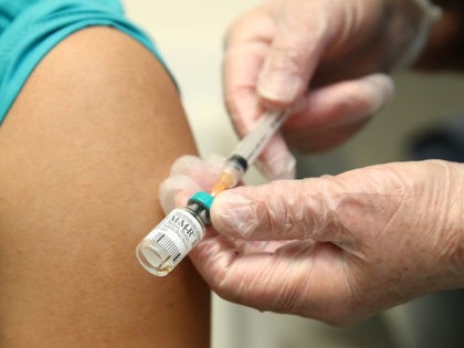 A measles vaccine is prepared on September 10, 2019 in Auckland, New Zealand. (Fiona Gooda