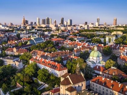 Warszawa Panorama miasta latem
