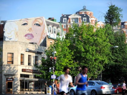 In this file photo, a mural of Marilyn Monroe is seen on July 23, 2010 in the Woodley Park