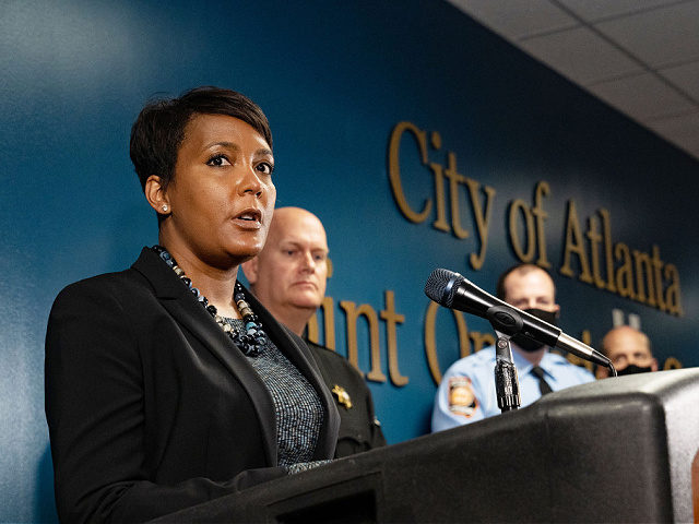 ATLANTA, GA - MARCH 17: Mayor Keisha Lance Bottoms speaks at a press conference on March 1