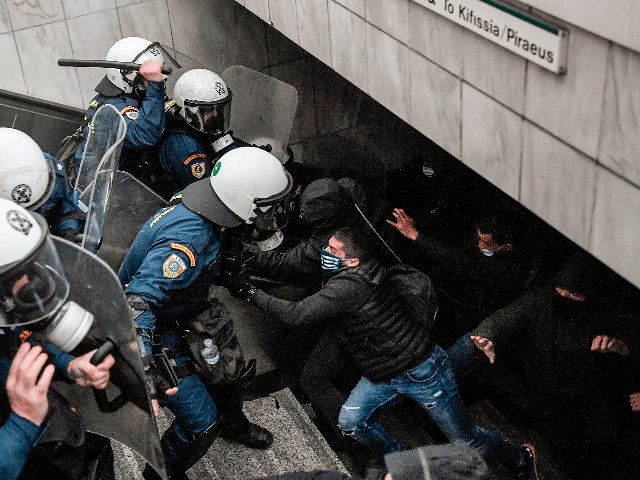 greece police protest