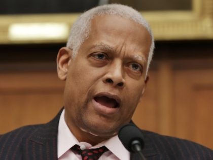 WASHINGTON, DC - MARCH 12: Rep. Hank Johnson (D-GA) questions witnesses during a hearing of the House Judiciary Committee's Antitrust, Commercial and Administrative Law Subcommittee in the Rayburn House Office Building on Capitol Hill March 12, 2019 in Washington, DC. The subcommittee members questioned corporate leaders and other experts testified …