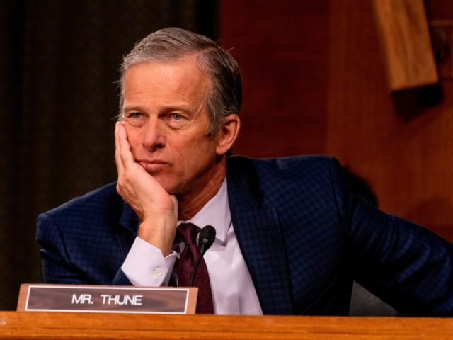 Sen. John Thune, R-SD speaks attends the hearing for Janet Yellen, President-elect Joe Bid