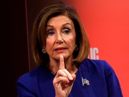 US Speaker of the House Nancy Pelosi speaks during an event at the Atlantic Festival in Wa