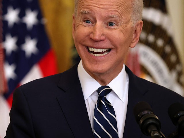 WASHINGTON, DC - MARCH 25: U.S. President Joe Biden talks to reporters during the first ne