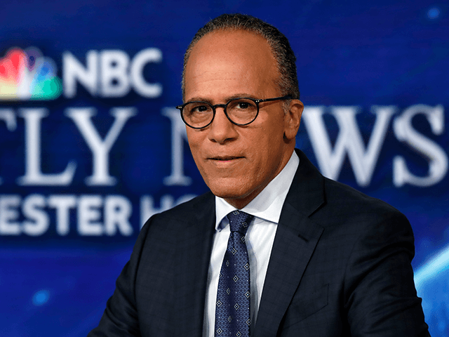 NBC Nightly News and Dateline anchor Lester Holt poses for photos on the Nightly News set, at NBC headquarters, in New York, Wednesday, July 31, 2019. (AP Photo/Richard Drew)