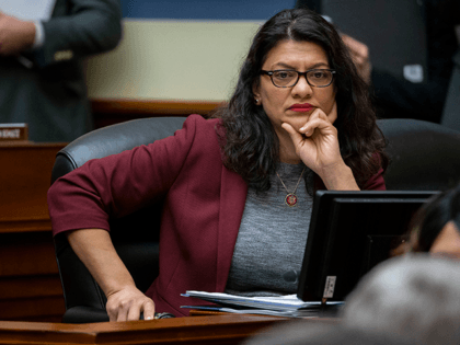 Rep. Rashida Tlaib, D-Mich., listens as U.S. Census Bureau Director Steven Dillingham testifies during a hearing of the House Committee on Oversight and Reform, on Capitol Hill, Wednesday, Feb. 12, 2020, in Washington. (AP Photo/Alex Brandon)