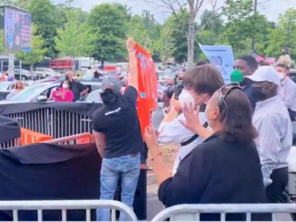Anti-ICE Protest at Biden Drive-in Rally