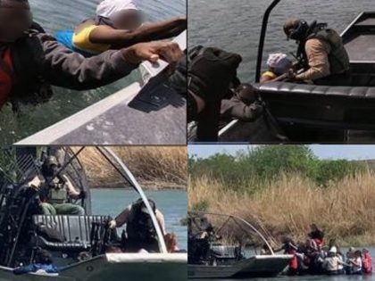 Del Rio Sector marine unit agents rescued a migrant family from the Rio Grande. (Photos: U.S. Border Patrol/Del Rio Sector)