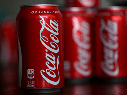 Cans of Coca Cola are displayed on July 25, 2018 in San Rafael, California. Coca Cola anno