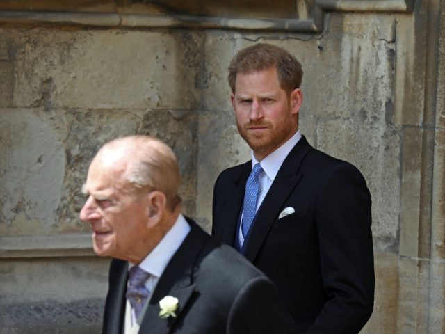 WINDSOR, ENGLAND - MAY 18: Prince Philip, Duke of Edinburgh and Prince Harry, Duke of Suss