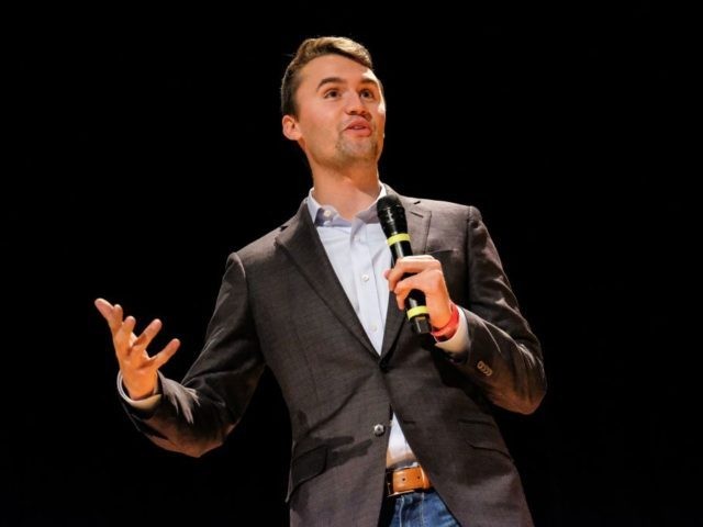 Charlie Kirk speaks at Culture War Turning Point USA event at the Ohio State University in