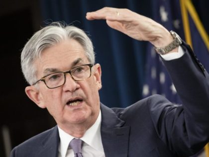 WASHINGTON, DC - JANUARY 29: Federal Reserve Board Chairman Jerome Powell speaks during a news conference after a Federal Open Market Committee meeting on January 29, 2020 in Washington, DC. Chairman Powell announced that the Federal Reserve will not be adjusting interest rates. (Photo by Samuel Corum/Getty Images)