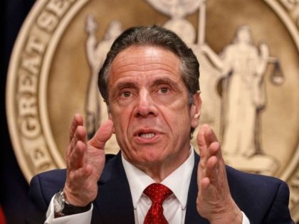 New York Governor Andrew Cuomo speaks during a news conference at his offices in New York