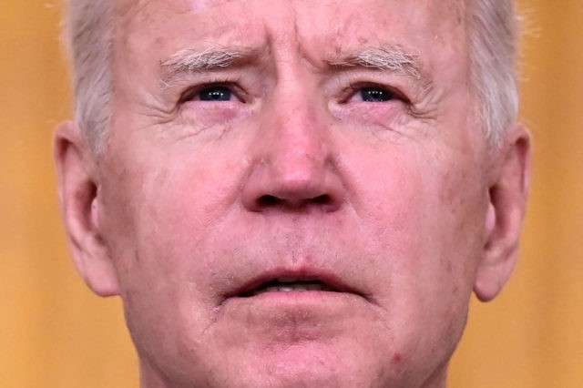 US President Joe Biden delivers remarks on Russia at the East Room of White House in Washi