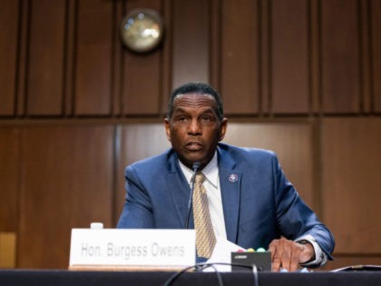 WASHINGTON, DC - APRIL 20: Rep. Burgess Owens (R-UT) speaks during a Senate Judiciary Committee hearing on Capitol Hill April 20, 2021 in Washington, DC. The committee is hearing testimony on voting rights in the U.S. (Photo by Bill Clark-Pool/Getty Images)