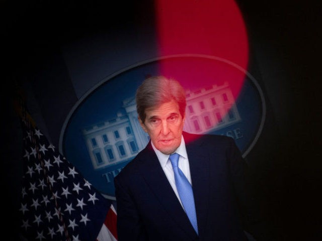 US envoy for climate John Kerry speaks during a press briefing at the White House on April