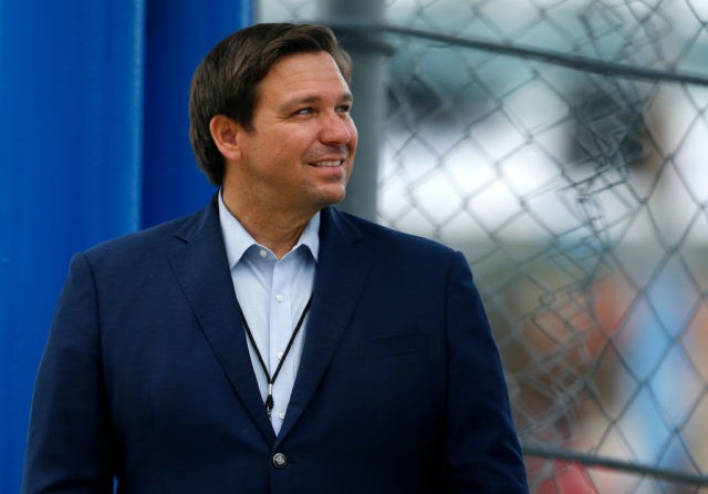 HOMESTEAD, FLORIDA - JUNE 14: Florida Governor Ron DeSantis looks on prior to the NASCAR Cup Series Dixie Vodka 400 at Homestead-Miami Speedway on June 14, 2020 in Homestead, Florida. (Photo by Michael Reaves/Getty Images)