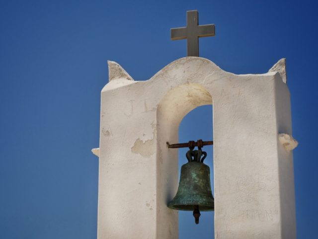 Bell of a Greek orthodox church in Ios Cyclades