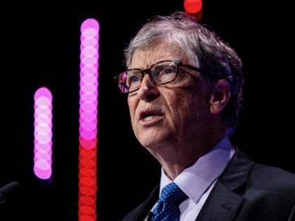 LONDON, ENGLAND - APRIL 18: American businessman and philanthropist Bill Gates makes a speech at the Malaria Summit at 8 Northumberland Avenue on April 18, 2018 in London, England. The Malaria Summit is being held today to urge Commonwealth leaders to commit to halve cases of malaria across the Commonwealth …