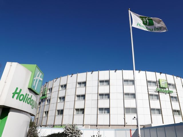 The Holiday Inn hotel, close to Heathrow Airport, west of London is pictured on March 1, 2020. - Britain's Department of Health has block-booked a hotel close to London Heathrow Airport, to use as a quarantine zone for any people entering the country who may have been exposed to the …